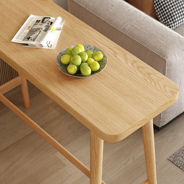 Rechthoekstaaf Tafel Hedendaagse massief houten staaftafel met schroefbasis