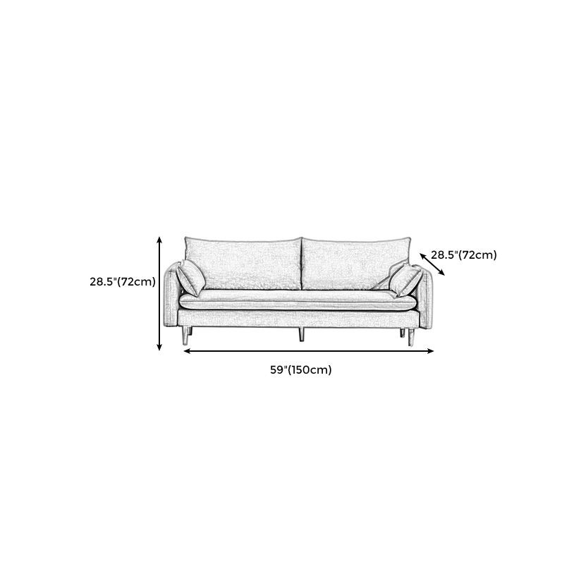 Modern Wood Legs Fabric Sofa Standard Square Arm Loose Back Sofa Clearhalo 'furn' 'furn_sofas' 'Furniture' 'furniture_sofas' 'kitchen' 'kitchen_sofas' 'Living Room Furniture' 'Sofa' 'sofas' 1200x1200_25c95d5a-0f1a-493c-a8e8-76145aad3eaf