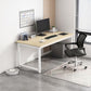 Contemporary Wooden Office Desk Sled Base Writing Desk with Steel Legs Clearhalo 'furn' 'furn_office_desk' 'Furniture' 'Office Desks' 'Office Furniture' 'office_desk' 1200x1200_25ca2377-a855-4c2e-85d6-6061a5d48481