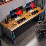 Solid Wood Rectangular Gaming Desk 29.53" Tall Computer Desk with Sled Base Clearhalo 'furn' 'furn_office_desk' 'Furniture' 'Office Desks' 'Office Furniture' 'office_desk' 1200x1200_25cc716f-b278-498c-8dea-1d6a4e51325f