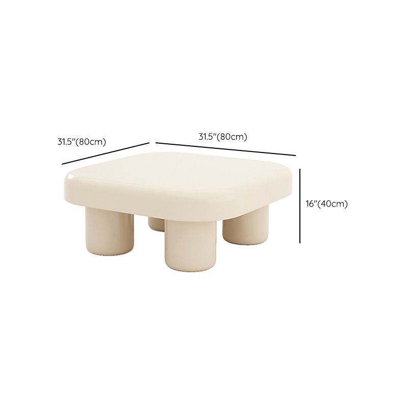 Wood Square Coffee Cocktail Table White 4 Legs Coffee or End Table Clearhalo 'Coffee & Accent Tables' 'Coffee Tables' 'coffee_tables' 'furn' 'furn_coffee_tables' 'Furniture' 'Living Room Furniture' 1200x1200_25cd3ee3-4b55-4dd3-8b4e-10af9b9cc569