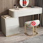 Luxurious 5 Storage Drawer Solid Wood Desk 31.5" Makeup Vanity Desk