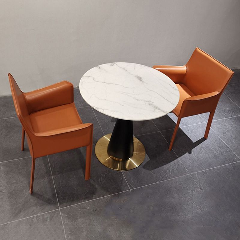 Upholstered Dining Room Chair Modern Style Faux Leather Arm Chair Clearhalo 'Dining Chairs' 'Dining Tables & Seating' 'dining_chair' 'furn' 'furn_dining_chair' 'Furniture' 'Kitchen & Dining Furniture' 1200x1200_25cf77ce-2845-48ec-b902-ded8ffe47183