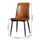 Scandinavian Style Leather Dining Chairs Solid Back Chair and 4 Black Finish Legs for Home Clearhalo ' kitchen&dining_furn' 'Dining Chairs' 'Dining Tables & Seating' 'dining_chair' 'furn' 'furn_dining_chair' 'Furniture' 'furniture_dining_chair' 'Kitchen & Dining Furniture' 'kitchen' 1200x1200_25cfc5b5-9523-4aa5-be2f-e00b8ca779e8