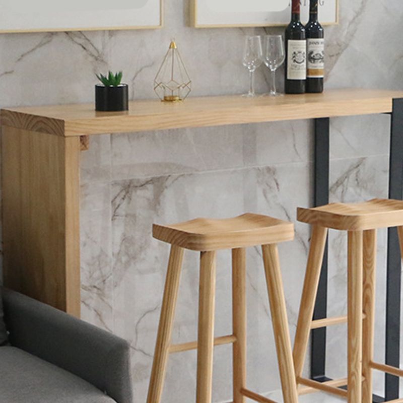 Modern Bar Table Set 1/2/3 Pieces Wooden Bar Table with High Wood Stools Clearhalo 'Bar Furniture' 'furn' 'furn_home_bar_bar_sets' 'Furniture' 'Home Bars & Bar Sets' 'home_bar_bar_sets' 'Kitchen & Dining Furniture' 1200x1200_25d0f804-84f2-4541-83d6-34199e993eb8