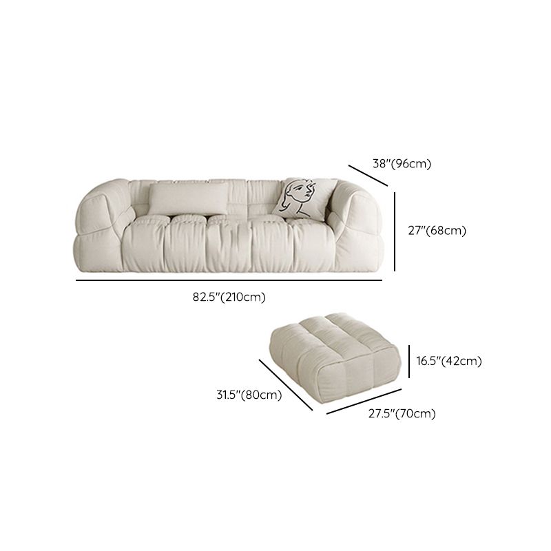 Contemporary White Button-tufted Sofa Tuxedo Arm Living Room Settee Clearhalo 'furn' 'furn_sofas' 'Furniture' 'Living Room Furniture' 'Sofa' 'sofas' 1200x1200_25d112b2-9997-43c5-a2cd-f47ff7f41cda