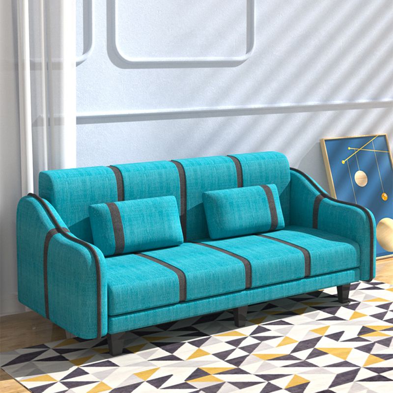 Modern Convertible Sofa Fabric Single Cushion Seat Sofa for Living Room Clearhalo 'Furniture' 'furniture_sofas' 'kitchen' 'kitchen_sofas' 'Living Room Furniture' 'Sofa' 'sofas' 1200x1200_25d1306b-bdcd-4214-8741-f27d074cf91c
