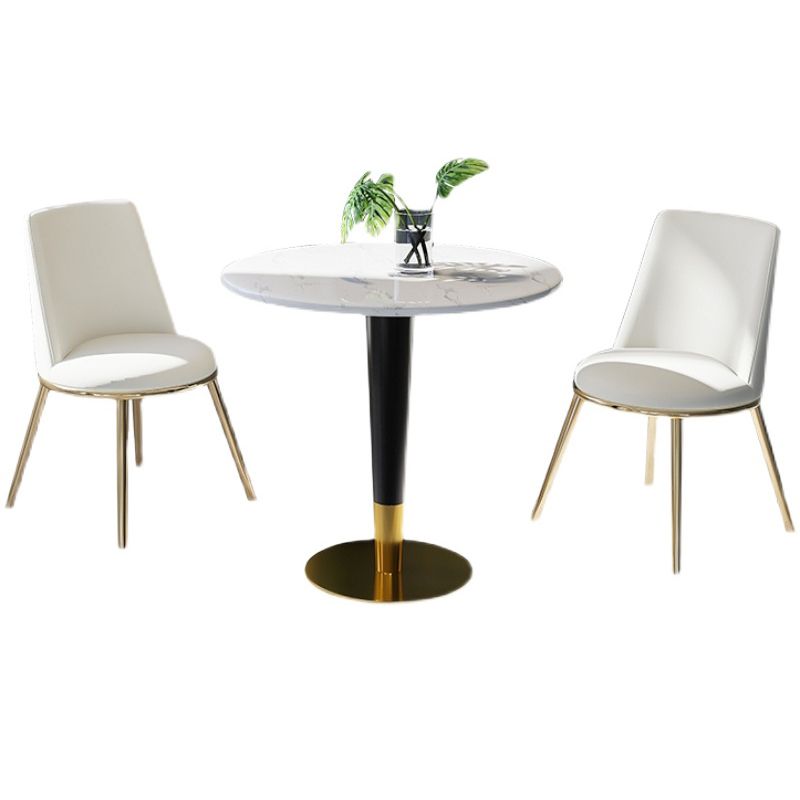 Round Marble Dinette Table Traditional Luxury Dinner Room Table for Indoor Clearhalo ' dining_table' 'Dining Tables & Seating' 'Dining Tables' 'furn' 'furn_dining_table' 'Furniture' 'furniture_dining_table' 'Kitchen & Dining Furniture' 'kitchen&dining_furn' 'kitchen' 'kitchen_dining_table' 1200x1200_25d3f8f0-be20-4683-972f-9324958a1f5e