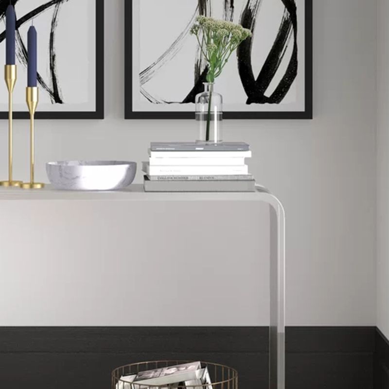 Moderne acrylschrijfbureau Sled Base rechthoekige kantoorbureau