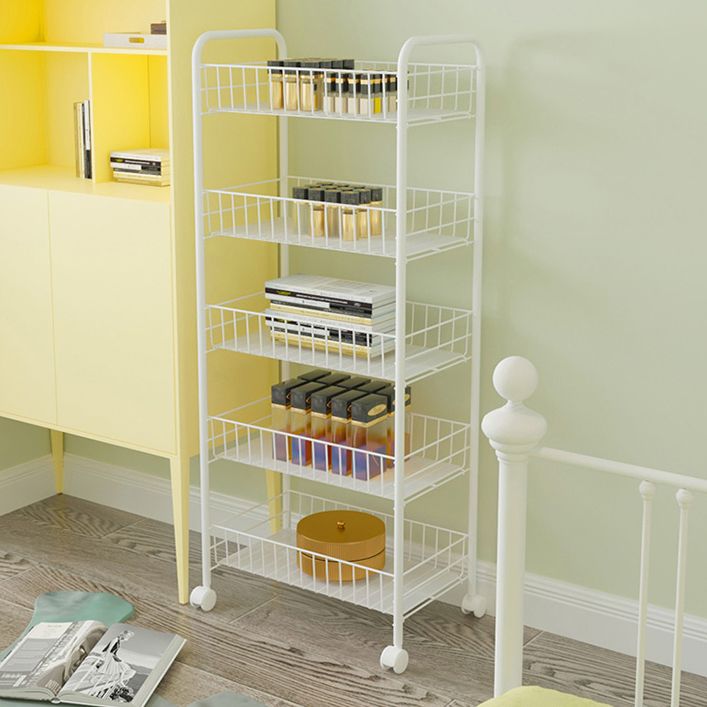 Modern Etagere Metal Bookcase Open Back Bookshelf for Balcony and Living Room Clearhalo 'Bookcases' 'furn' 'furn_bookcases' 'Furniture' 'Office Furniture' 1200x1200_25d64dc5-4e76-4e7d-9d36-eba133bc0e05