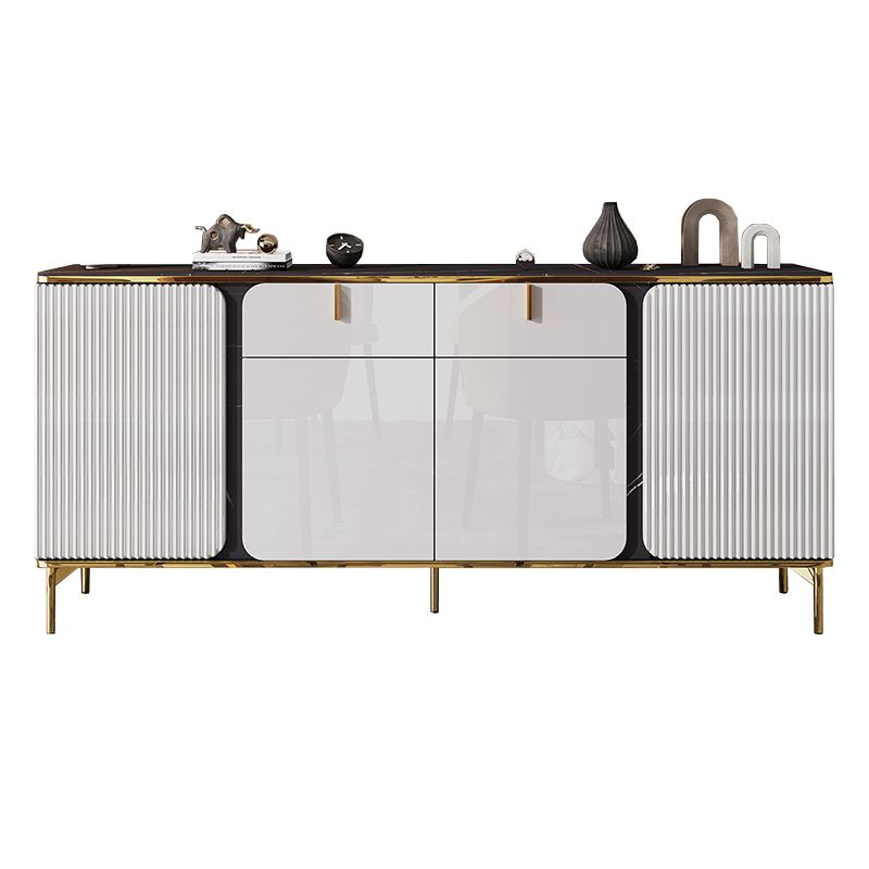 Sideboard Glam Sideboard con cassetto in pietra e sideboard a buffet in legno