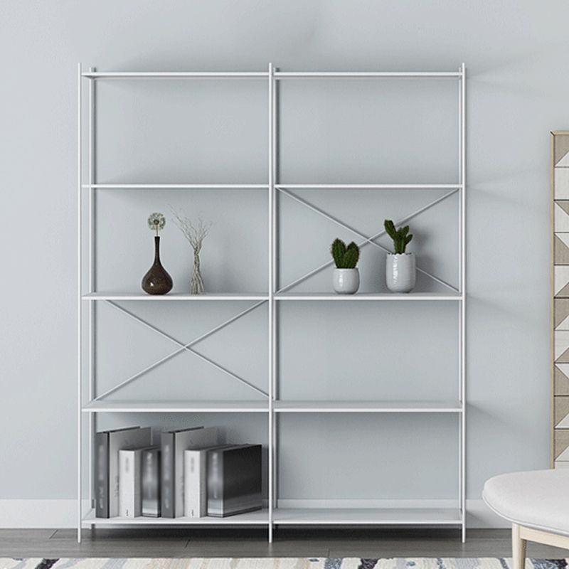 Modern Metal Bookcase Shelf Rectangular Open Bookcase with Shelves Clearhalo 'Bookcases' 'furn' 'furn_bookcases' 'Furniture' 'furniture_bookcases' 'kitchen' 'kitchen_bookcases' 'Living Room Furniture' 'Office Furniture' 1200x1200_25d9907c-dc55-45cd-86e7-a6184e0fc2a0
