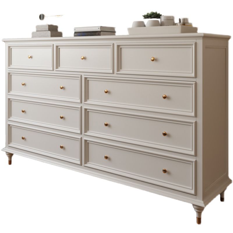 Chox de almacenamiento tradicional tocador de madera sólida con cajones de 9/8/7/5