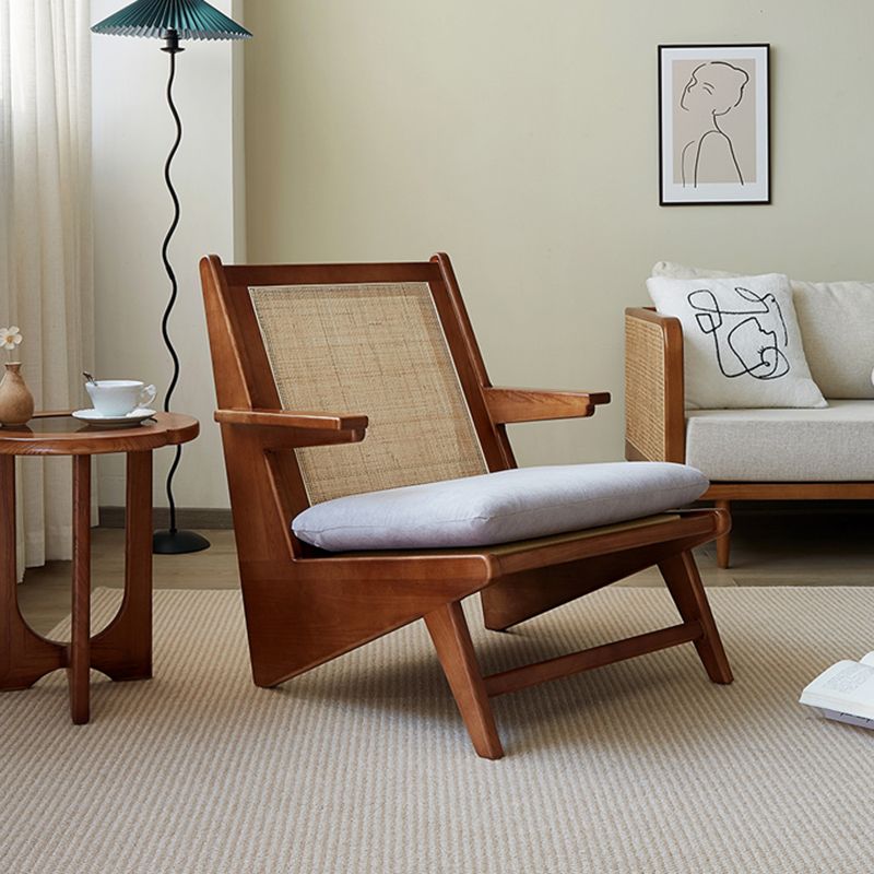 Solid Wood Frame Side Chair Arms Included Lounge Chair for Living Room Clearhalo 'Accent Chairs' 'accent_chairs' 'Chairs & Seating' 'furn' 'furn_accent_chairs' 'Furniture' 'Living Room Furniture' 1200x1200_25dcd4a6-23f1-4061-8ed6-191fb3000bd4