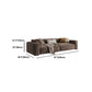 Brown Scandinavian Sectional/Sofa with Square Arm for Apartment