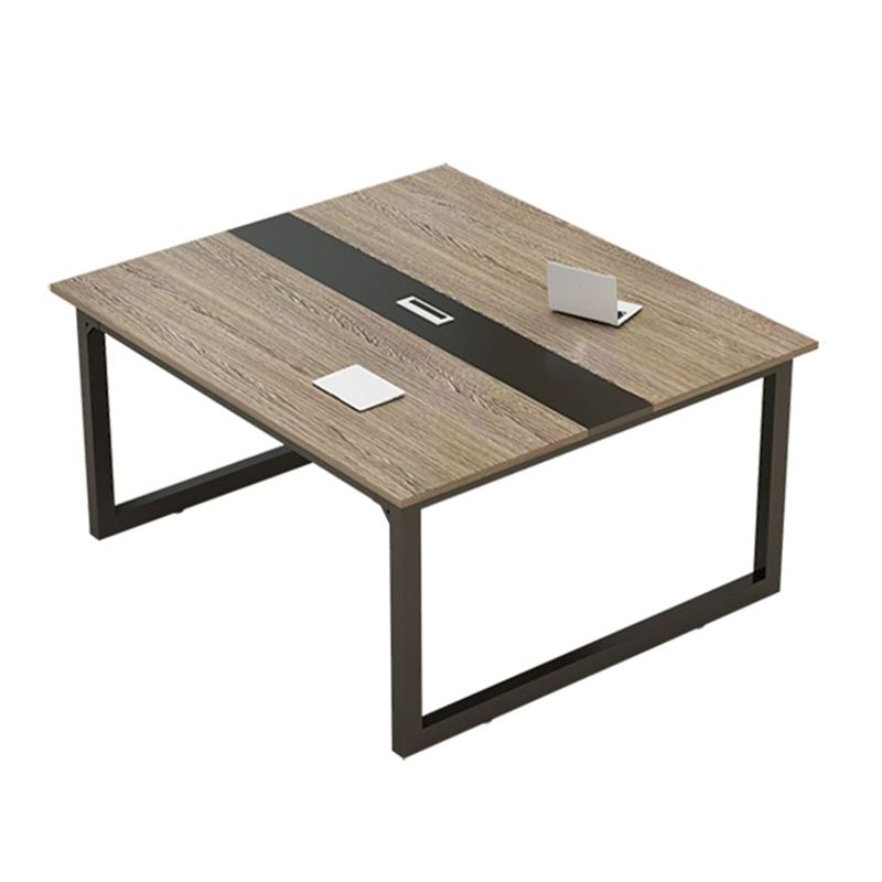 Modern Style Manufactured Wood Office Desk Rectangular Desk with Metal Sled Clearhalo 'furn' 'furn_office_desk' 'Furniture' 'Office Desks' 'Office Furniture' 'office_desk' 1200x1200_25df2667-d494-401c-b9d9-5ea134b64655