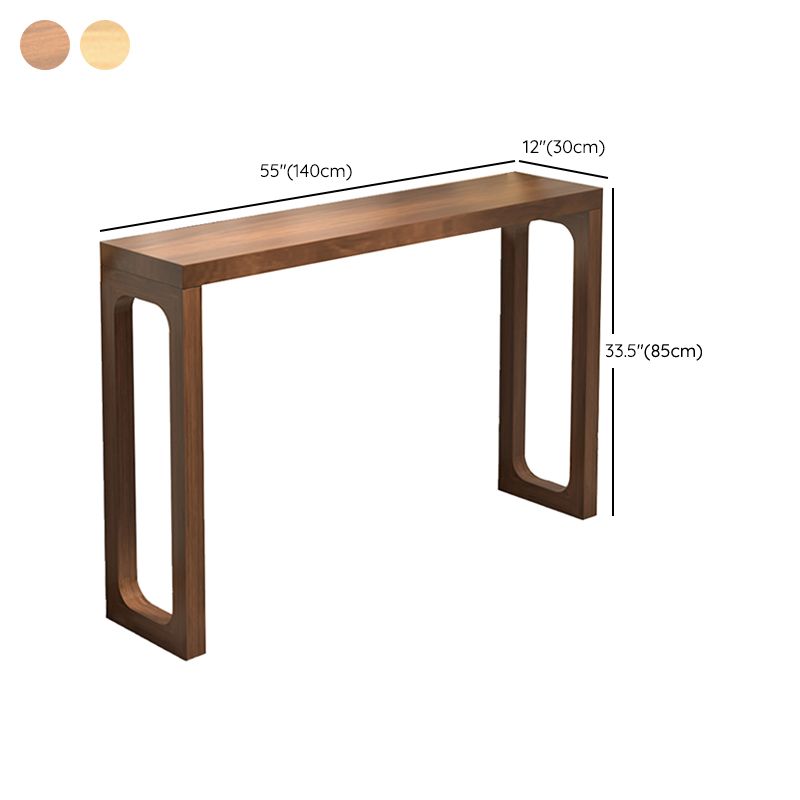 Solid Wood Console Table 33.46" Tall 1-shelf Accent Table with Sled Base Clearhalo 'Console Tables' 'console_tables' 'Entry & Mudroom Furniture' 'furn' 'furn_console_tables' 'Furniture' 1200x1200_25df7b93-691a-4110-870c-0680a1d43596