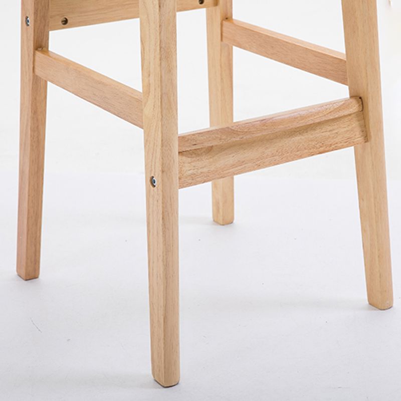 Industrieller Barhocker, quadratischer Sitz, Barhocker mit Holzbeinen