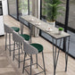 Bistrotisch im Industriestil mit Steinplatte und Metallbeinen