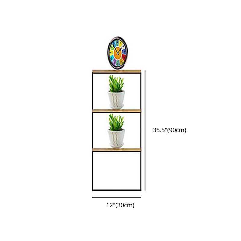 Contemporary Etagere Bookshelf Iron Frame White Manufactured Wood Shelf Bookcase Clearhalo 'Bookcases' 'furn' 'furn_bookcases' 'Furniture' 'furniture_bookcases' 'Office Furniture' 1200x1200_25e02326-5752-40fb-a8f0-0134e4612007