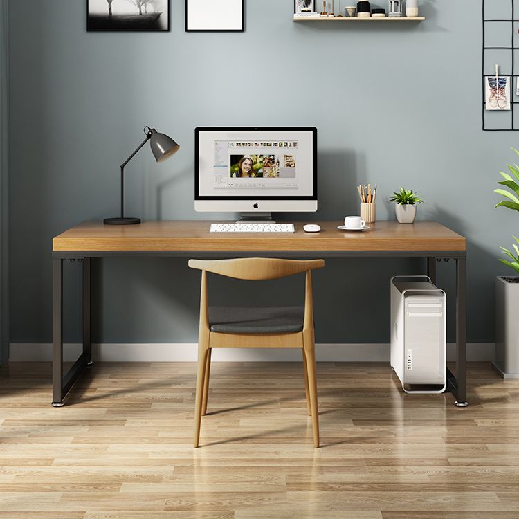 Rectangle Trestle Base Industrial Dining Table Solid Wood Fixed Table Clearhalo ' dining_table' 'Dining Tables & Seating' 'Dining Tables' 'furn' 'furn_dining_table' 'Furniture' 'furniture_dining_table' 'Kitchen & Dining Furniture' 'kitchen&dining_furn' 'kitchen' 'kitchen_dining_table' 1200x1200_25e04a19-23b3-4c82-a4cc-08ba645e4914