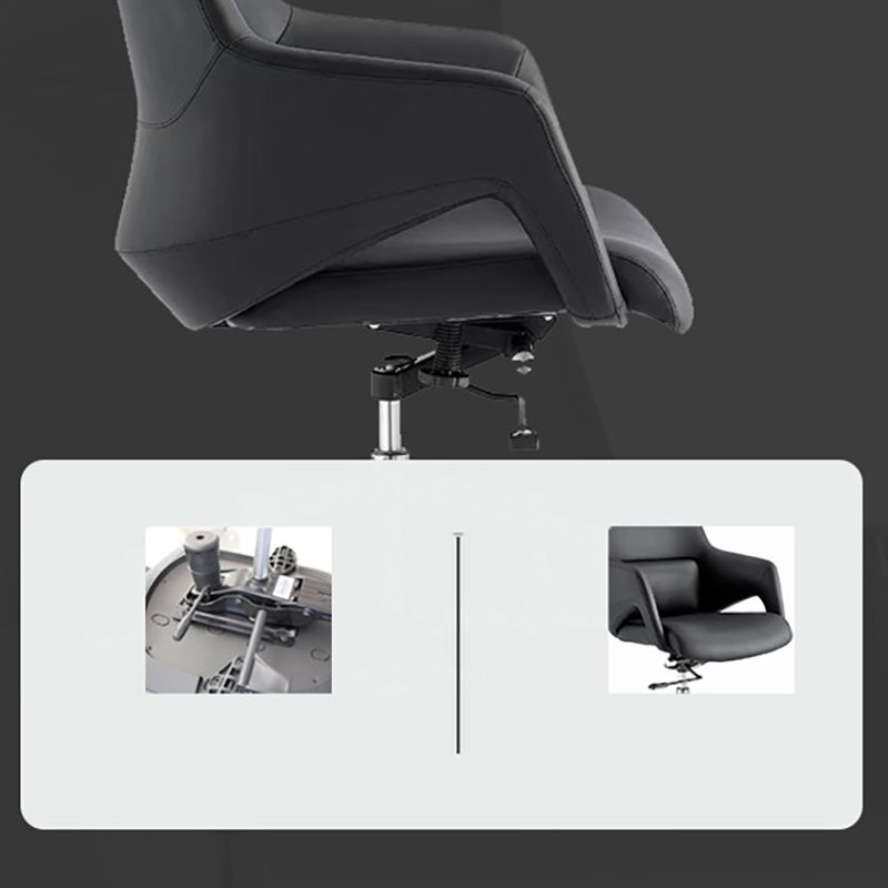 Modern Leather Managers Chair Ergonomic Executive Chair for Office Clearhalo 'furn' 'furn_office_chair' 'Furniture' 'Office Chairs' 'Office Furniture' 'office_chair' 1200x1200_25e0be43-13cf-44eb-9bff-62669c6c8b1d