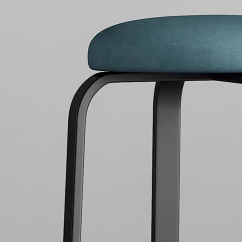 Modern Ottoman Fabric Upholstered Solid Color Metal Frame Round Ottoman Clearhalo 'furn' 'furn_ottomans_poufs' 'Furniture' 'Living Room Furniture' 'Ottomans & Poufs' 'ottomans_poufs' 1200x1200_25e14d95-e985-43d3-b762-e81332ed79b8