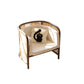 Beige Cushions Sofa in Rattan Accent Tropical Sofa with Tuxedo Arm