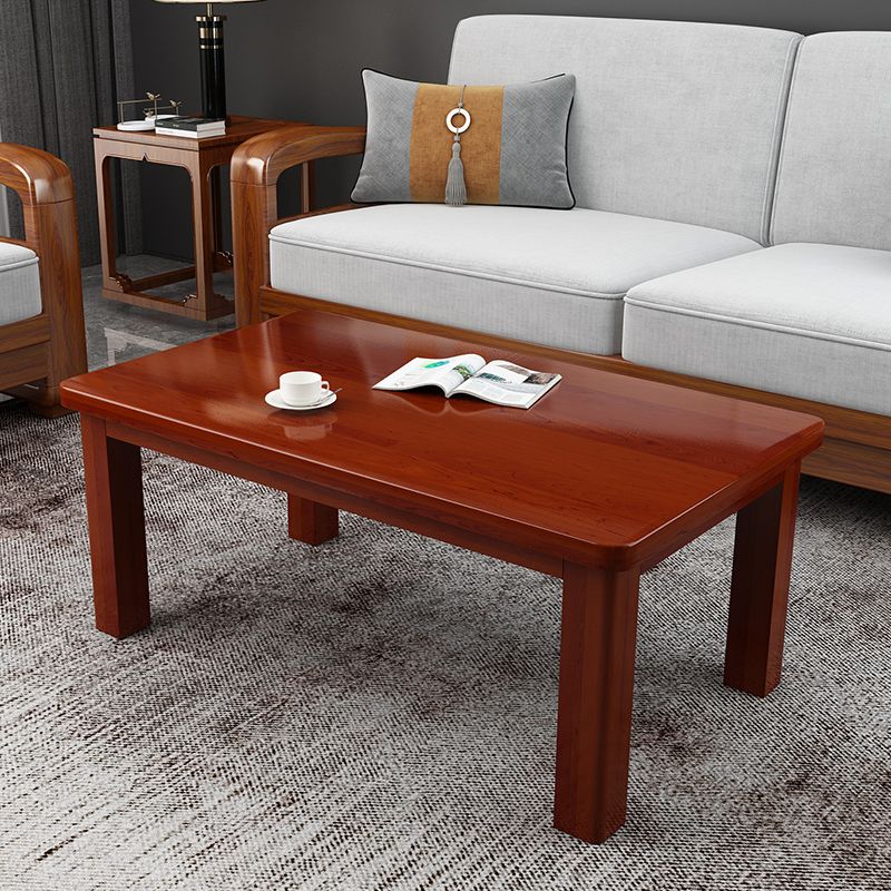 Modern 4 Legs Rectangle Cocktail Table Solid Wood Coffee Table Clearhalo 'Coffee & Accent Tables' 'Coffee Tables' 'coffee_tables' 'furn' 'furn_coffee_tables' 'Furniture' 'Living Room Furniture' 1200x1200_25e2c98f-930a-4843-ae13-9eec9c73d918