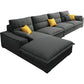 71" W Sectional Sofa L-Shape Stationary Linen Sectional Sofa