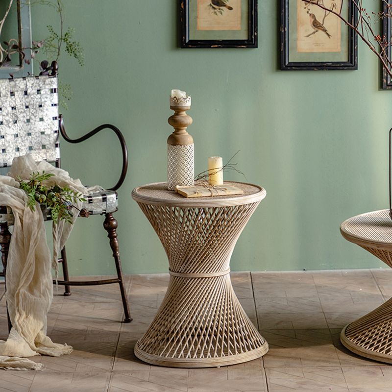 Rustic Corner Table Round Pedestal Distressed Accent Side Table Clearhalo 'Coffee & Accent Tables' 'End & Side Tables' 'end_side_tables' 'furn' 'furn_end_side_tables' 'Furniture' 'Living Room Furniture' 1200x1200_25e47ab8-798e-4879-9329-26ddce04f55c