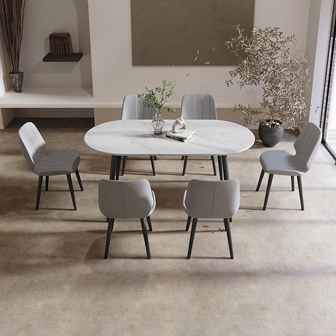Traditional Luxury Stone Furniture Oval 4 Legs Dining Site Table for Home Clearhalo ' dining_table' 'Dining Tables & Seating' 'Dining Tables' 'furn' 'furn_dining_table' 'Furniture' 'furniture_dining_table' 'Kitchen & Dining Furniture' 'kitchen&dining_furn' 'kitchen' 'kitchen_dining_table' 1200x1200_25e77e02-6929-42fa-bf00-f0ec6346a9e3