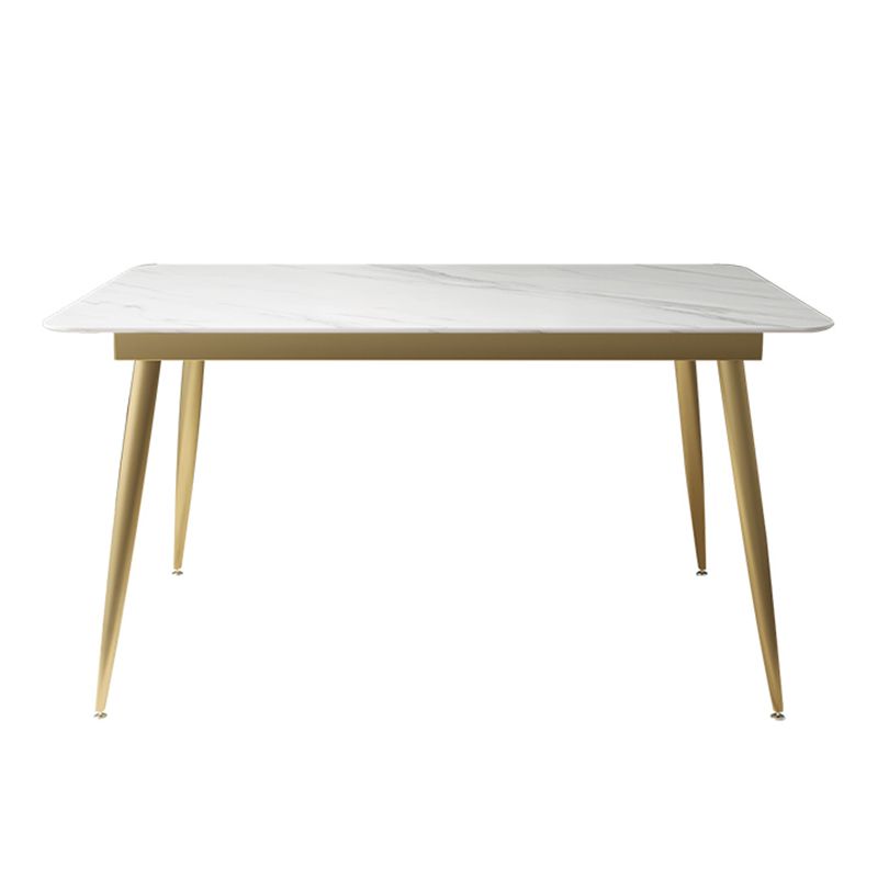 Luxury Style Sintered Stone Dining Table 4 Legs Base Rectangle Table for Home Clearhalo ' dining_table' 'Dining Tables & Seating' 'Dining Tables' 'furn' 'furn_dining_table' 'Furniture' 'furniture_dining_table' 'Kitchen & Dining Furniture' 'kitchen&dining_furn' 'kitchen' 'kitchen_dining_table' 1200x1200_25eab0ba-4023-40c4-b980-45f5c6e6aa1d