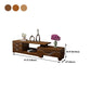 Traditionele tv -media staan ​​met laden Rubberwood Media Console