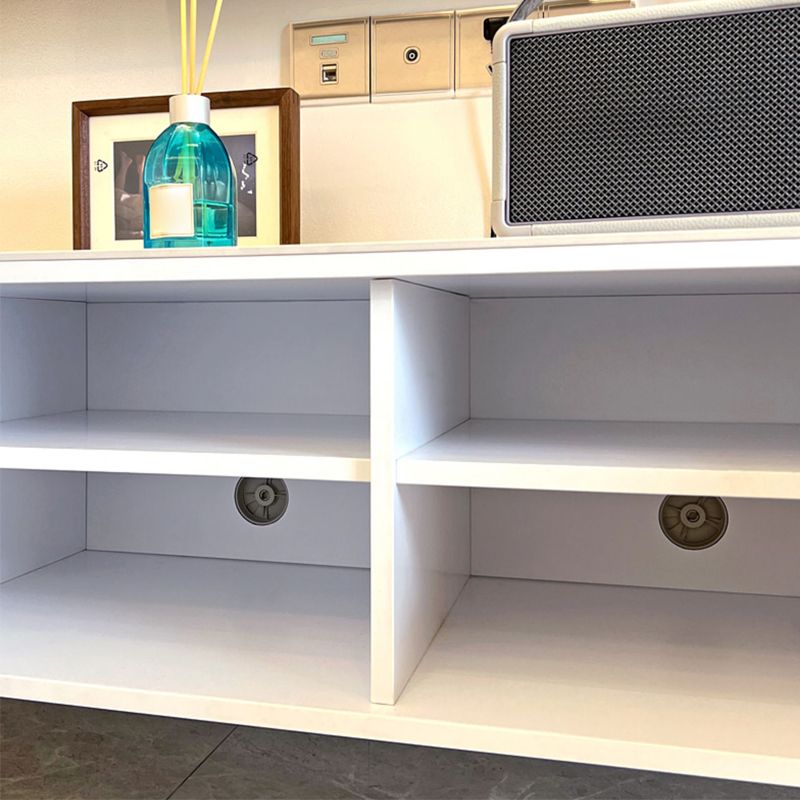 Glam Stone TV Media Console White TV Stand with 4 Drawers and 2 Doors Clearhalo 'furn' 'furn_tv_stands_entertainment_centers' 'Furniture' 'Living Room Furniture' 'TV Stands & Entertainment Centers' 'TV Stands & Media Storage Furniture' 'tv_stands_entertainment_centers' 1200x1200_25eb29f7-25db-4157-8b84-47875a530286