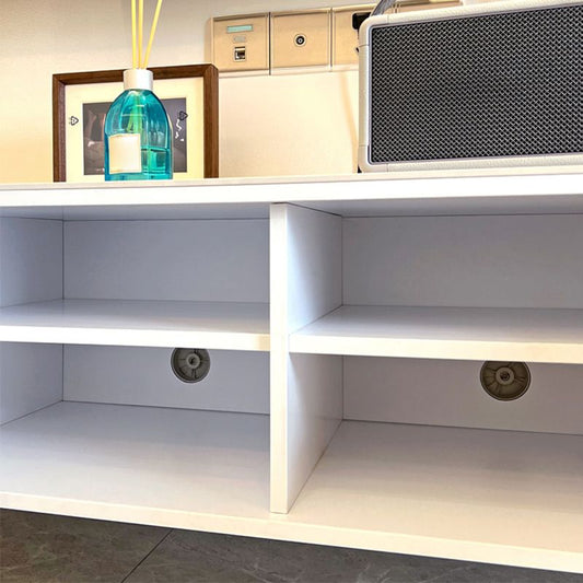 Glam Stone TV Media Console White TV Stand with 4 Drawers and 2 Doors Clearhalo 'furn' 'furn_tv_stands_entertainment_centers' 'Furniture' 'Living Room Furniture' 'TV Stands & Entertainment Centers' 'TV Stands & Media Storage Furniture' 'tv_stands_entertainment_centers' 1200x1200_25eb29f7-25db-4157-8b84-47875a530286