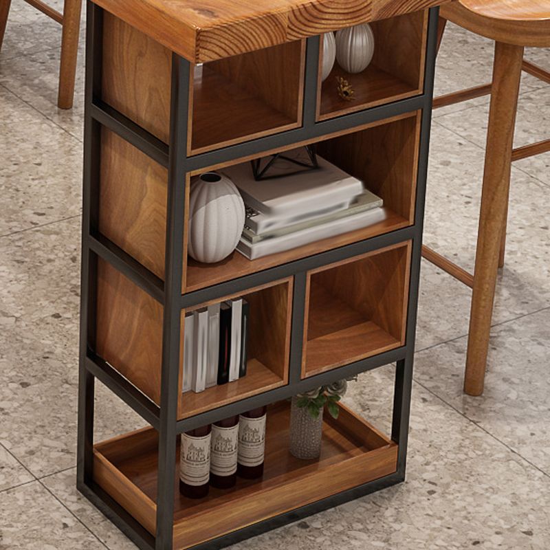 Contemporary Rectangle Bar Table Set 1/2/4/7 Pcs Solid Wood Bar Table and Bar Stools Clearhalo 'Bar Furniture' 'furn' 'furn_home_bar_bar_sets' 'Furniture' 'Home Bars & Bar Sets' 'home_bar_bar_sets' 'Kitchen & Dining Furniture' 1200x1200_25ec4e61-d387-4d49-b147-dffa9c1b8b9a