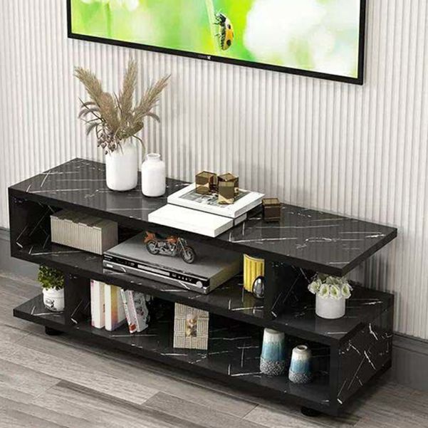 Modern Open Storage TV Console , Wood and Metal TV Stand in Wood Finish Clearhalo 'furn' 'furn_tv_stands_entertainment_centers' 'Furniture' 'Living Room Furniture' 'TV Stands & Entertainment Centers' 'TV Stands & Media Storage Furniture' 'tv_stands_entertainment_centers' 1200x1200_25ed6384-7c5d-4de1-8625-175a42ec7f6f