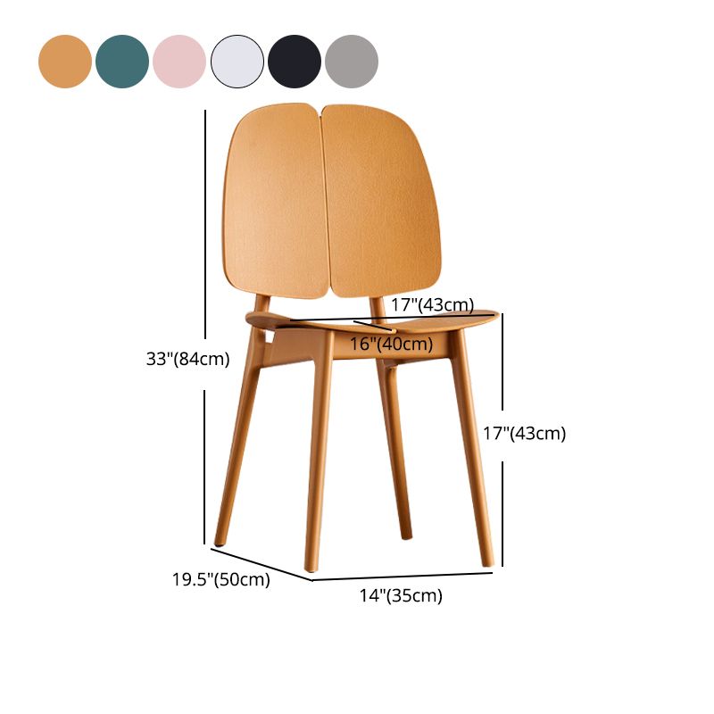 Contemporary Dining and Accent Chairs Indoor-Outdoor Plastic Open Back Side Chair Clearhalo ' kitchen&dining_furn' 'Dining Chairs' 'Dining Tables & Seating' 'dining_chair' 'furn' 'furn_dining_chair' 'Furniture' 'furniture_dining_chair' 'Kitchen & Dining Furniture' 'kitchen' 1200x1200_25eece94-39b6-4118-9465-f0c4c43700f6