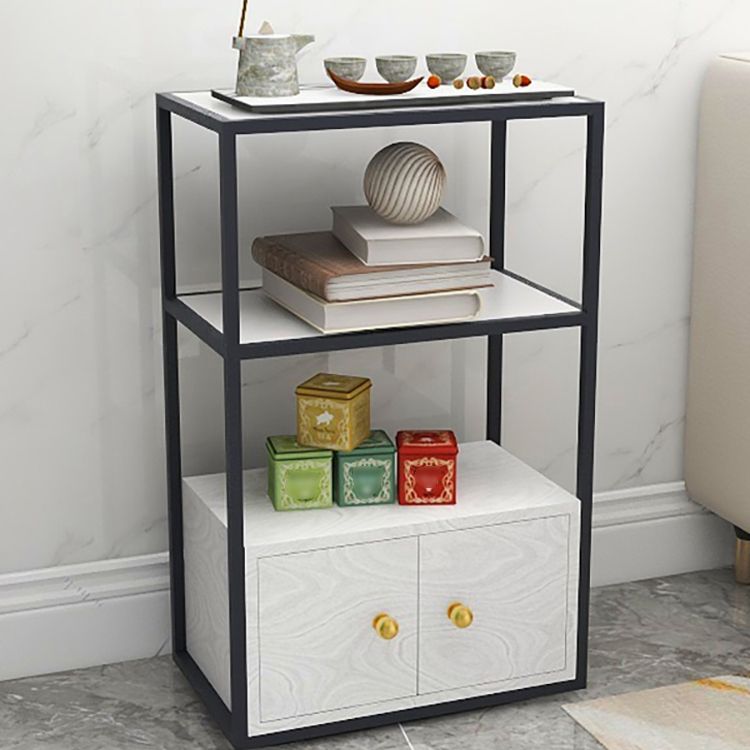 Glam Style Open Bookshelf Etagere Shelf Bookcase with Cabinet for Home Clearhalo 'Bookcases' 'furn' 'furn_bookcases' 'Furniture' 'furniture_bookcases' 'Office Furniture' 1200x1200_25efa9dd-246d-4e0b-82d4-490af7943a64