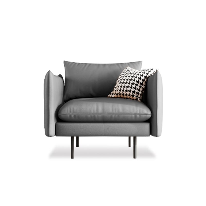 Modern Style Square Armrest Latex Cushions Fill The Grey/brown Sofa Clearhalo 'furn' 'furn_sofas' 'Furniture' 'furniture_sofas' 'kitchen' 'kitchen_sofas' 'Living Room Furniture' 'Sofa' 'sofas' 1200x1200_25f06323-f287-4007-a3e3-e14b0277fced