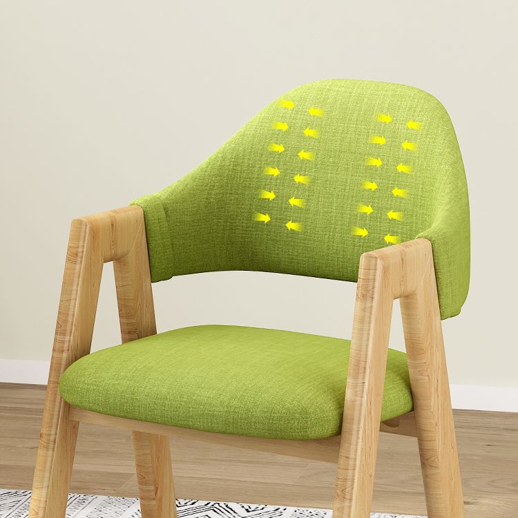 Scandinavian Upholstered Home Arm Chair Open Back Matte Finish Dining Chair (Set of 4) Clearhalo ' kitchen&dining_furn' 'Dining Chairs' 'Dining Tables & Seating' 'dining_chair' 'furn' 'furn_dining_chair' 'Furniture' 'furniture_dining_chair' 'Kitchen & Dining Furniture' 'kitchen' 1200x1200_25f0f33b-23ce-4ab4-b755-edc5ccdd7074