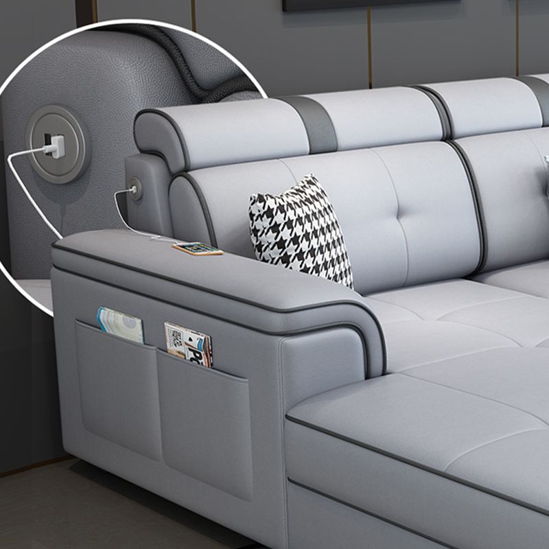 133.07" L x 70.86" W x 35.43" H Pillow Top Arm Sectional with Pillowed Back Cushions Clearhalo 'furn' 'furn_sectionals' 'Furniture' 'furniture_sectionals' 'kitchen' 'kitchen_sectionals' 'Living Room Furniture' 'Sectionals' 1200x1200_25f30504-dd84-479d-82a8-2e5445c1e0d9