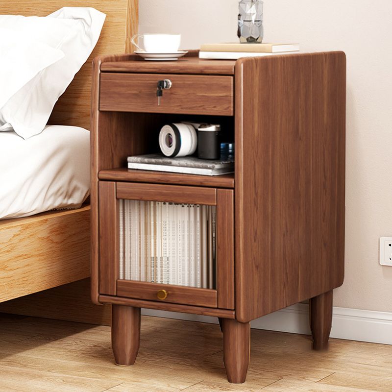 1 Drawer Contemporary Night Table 1 Door Nightstand with Legs ,21.7" Tall Clearhalo 'Bedroom Furniture' 'furn' 'furn_night_stand' 'Furniture' 'night_stand' 'Nightstands' 1200x1200_25f35397-baa7-4e2d-9ba2-aebaa7b4bd2e