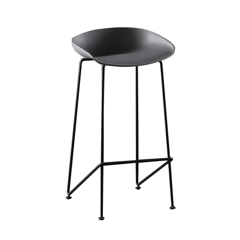 Tabouret de bar en plastique sans accoudoirs, hauteur de comptoir, tabouret moderne d'intérieur pour salon