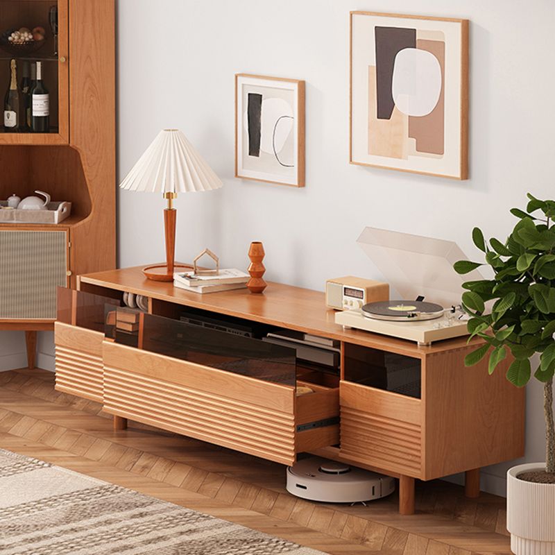 Scandinavian Media Console Wooden TV Console for Living Room Clearhalo 'furn' 'furn_tv_stands_entertainment_centers' 'Furniture' 'Living Room Furniture' 'TV Stands & Entertainment Centers' 'TV Stands & Media Storage Furniture' 'tv_stands_entertainment_centers' 1200x1200_25f71e1d-d414-4ed3-9a30-c9436327ce9d