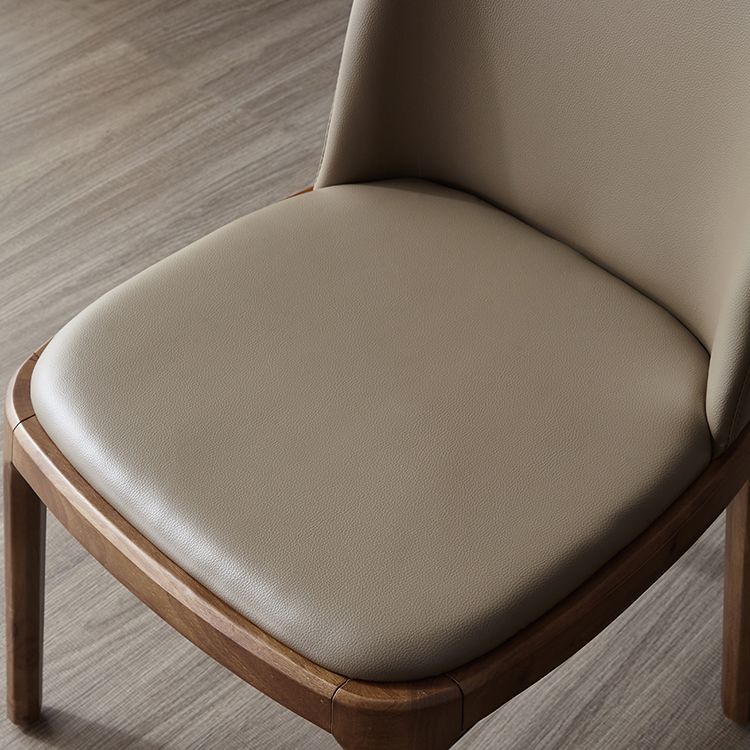 Industrial Dining Chair Solid Back Chair with 4 Wood Legs for Home Use Clearhalo ' kitchen&dining_furn' 'Dining Chairs' 'Dining Tables & Seating' 'dining_chair' 'furn' 'furn_dining_chair' 'Furniture' 'furniture_dining_chair' 'Kitchen & Dining Furniture' 'kitchen' 1200x1200_25f724d0-6a03-4ce0-97cb-f422dc50067b