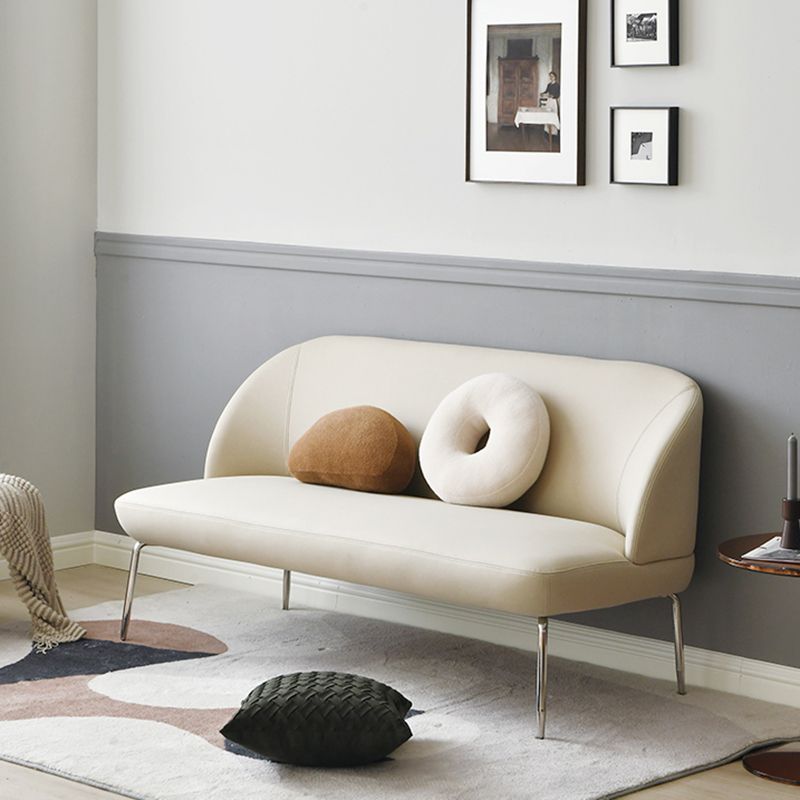 Canapé moderne de 2/3 places canapé en cuir en cuir avec des jambes en métal