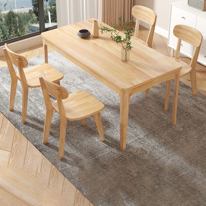 Modern Solid Wood Furniture 1/2/3/5/7 Pcs Standard Height Dining Room Table Set