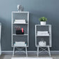 Metal Closed Back Bookshelf Standard Shelves Included Bookcase